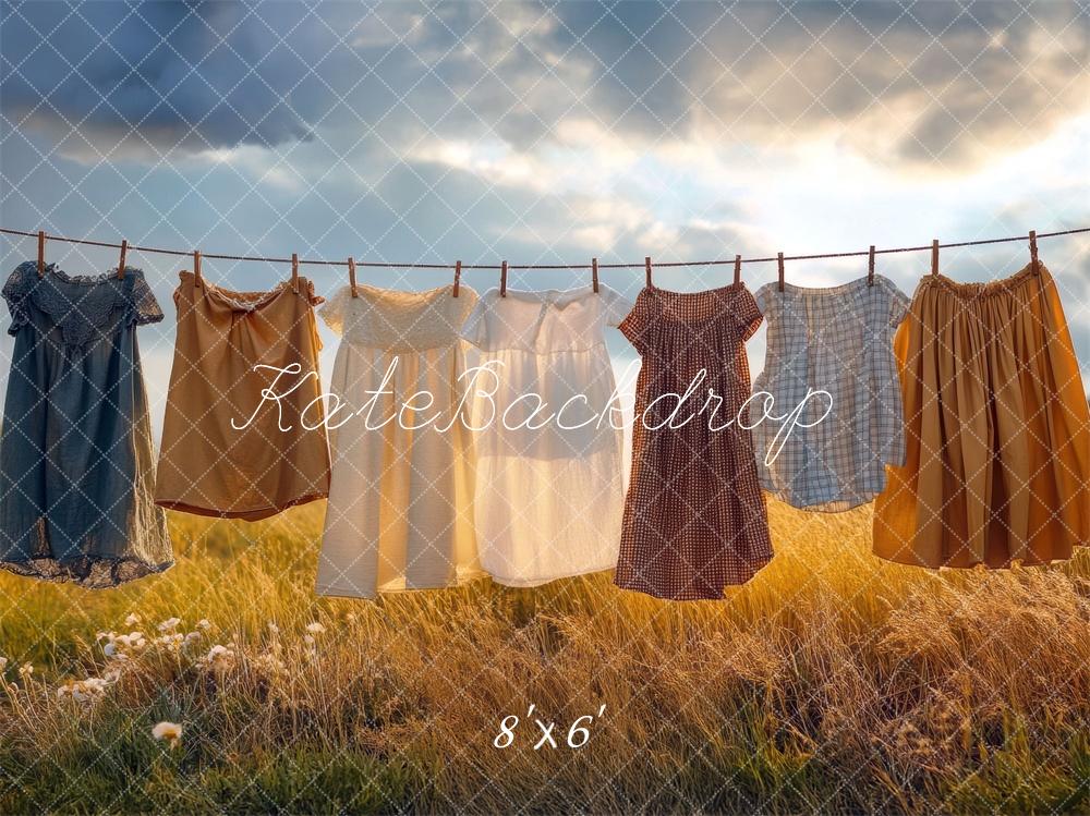 Sfondo per Lavanderia Estiva Clothesline Progettato da Mini MakeBelieve