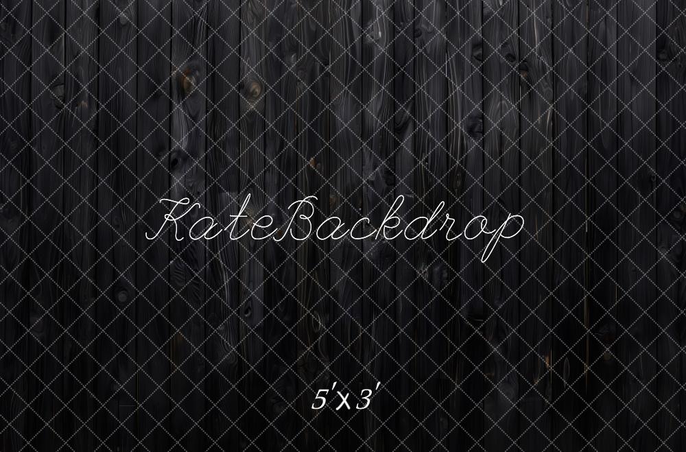 Kate Dark Retro Wooden Wall Floor Printed Backdrop Designed by Patty Roberts