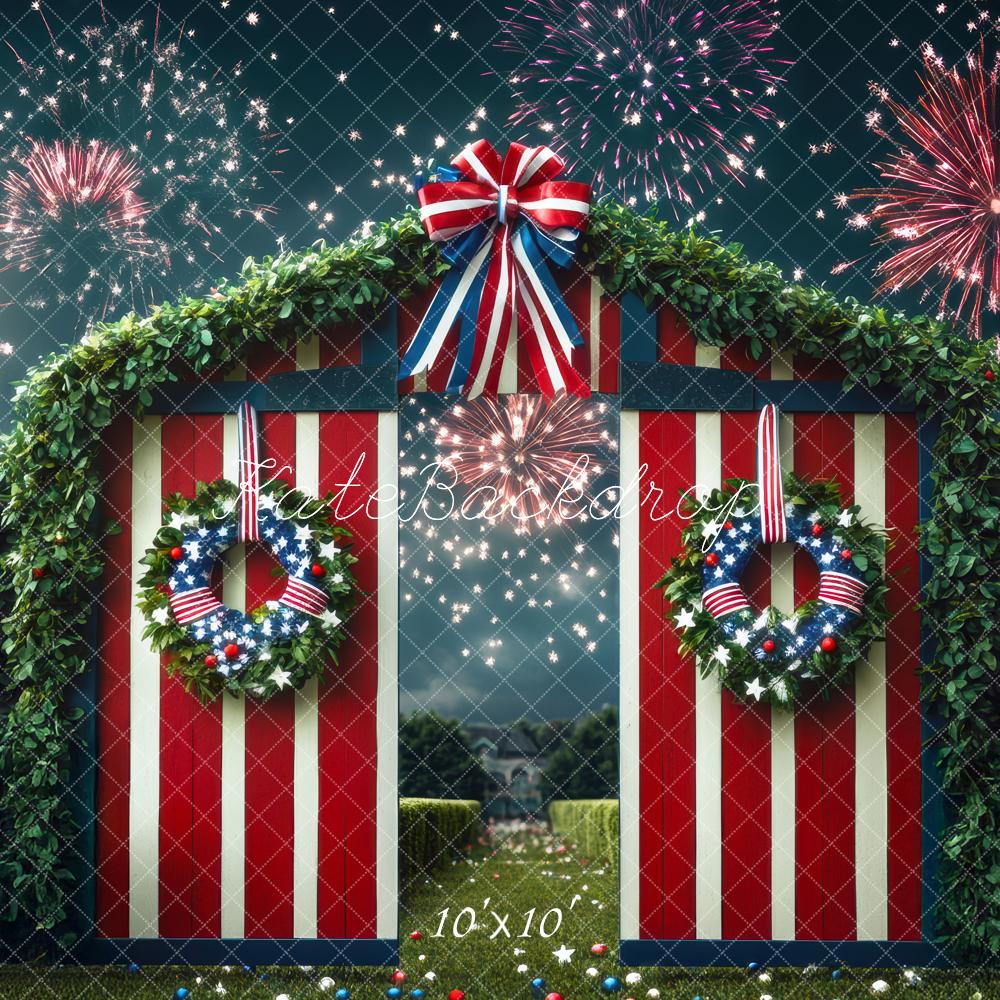 Kate Independence Day Patriotic Fireworks Gate Backdrop Designed by Mini MakeBelieve