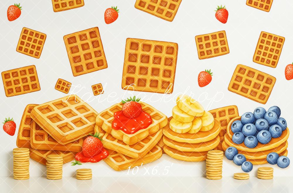 Decoración de Desayuno de Waffles con Berries para Cake Smash