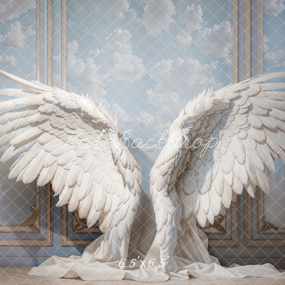 Fantasy Angel Wings Vintage Wall Backdrop Designed by Emetselch