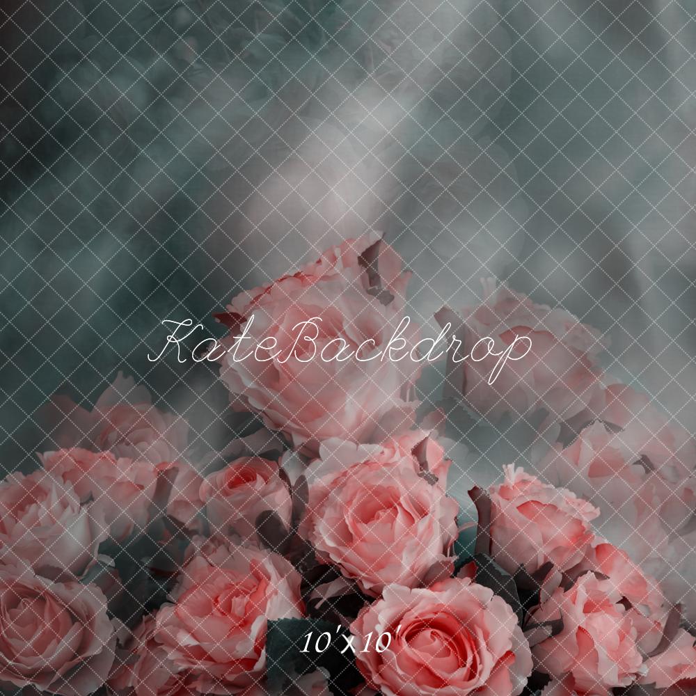 Kate Fine Art Pink Roses Bokeh Backdrop Designed by Fantasyphotoart