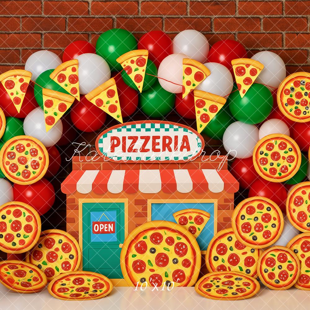 Fondo de Pizzería Fiesta de Pastel Smash