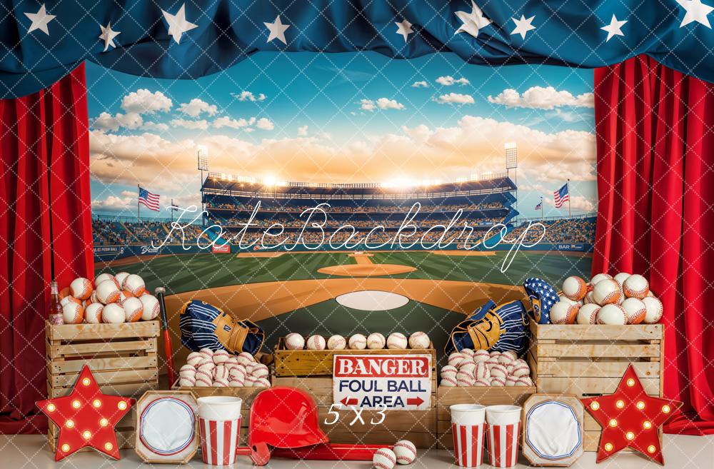 Giorno dell'Indipendenza Baseball Stadium Sports Backdrop Designed by Emetselch