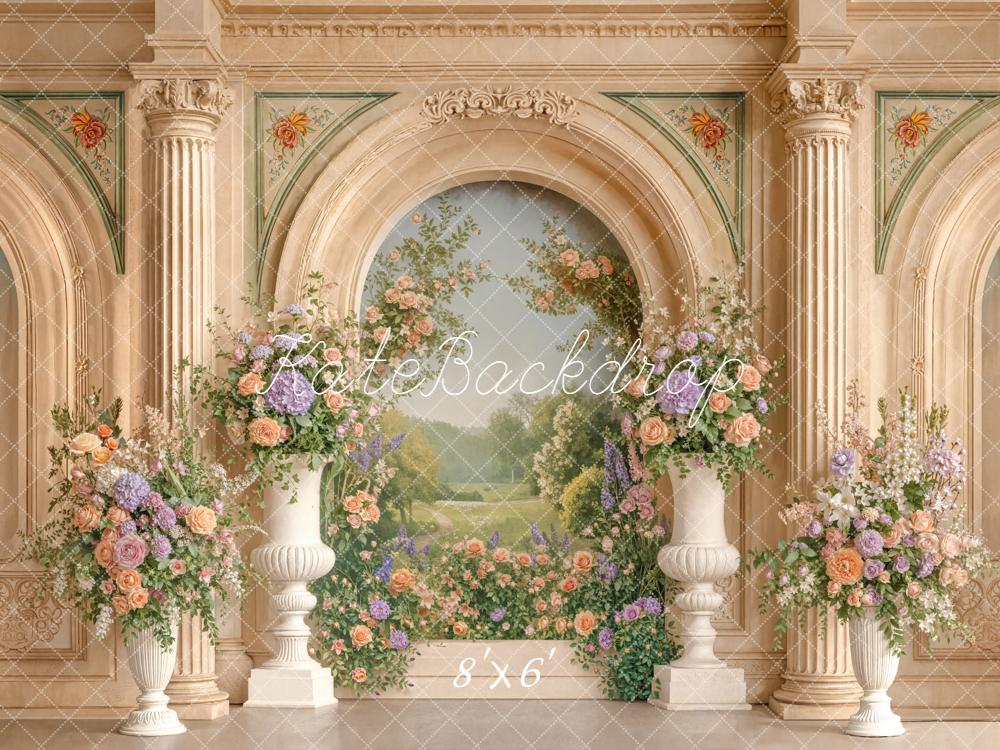 Kate Spring Flower Arch Classical Columns Garden Backdrop Designed by Emetselch