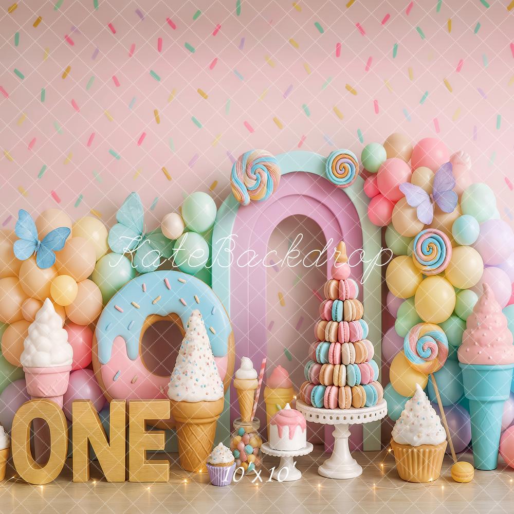 Kate First Birthday Candyland Balloon Backdrop Designed by Ashley Paul
