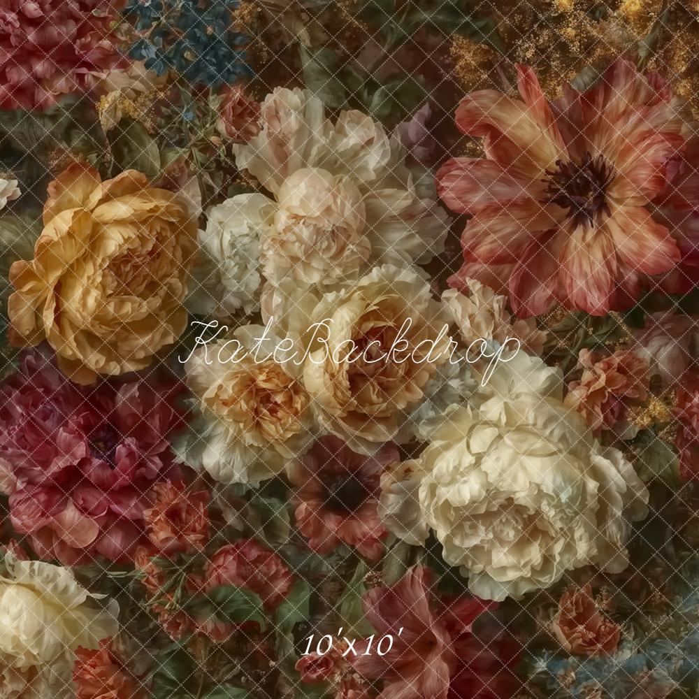 Kate Fine Art Flowers Vintage Floral Backdrop Designed by Emetselch