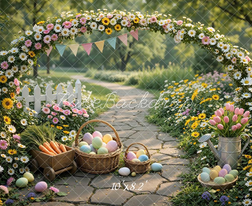 Kate Easter Bunny Flower Arch Garden Eggs Backdrop Designed by Mini MakeBelieve