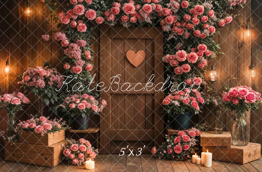 Fondo de Boda Rústico con Arco Floral Diseñado por Emetselch