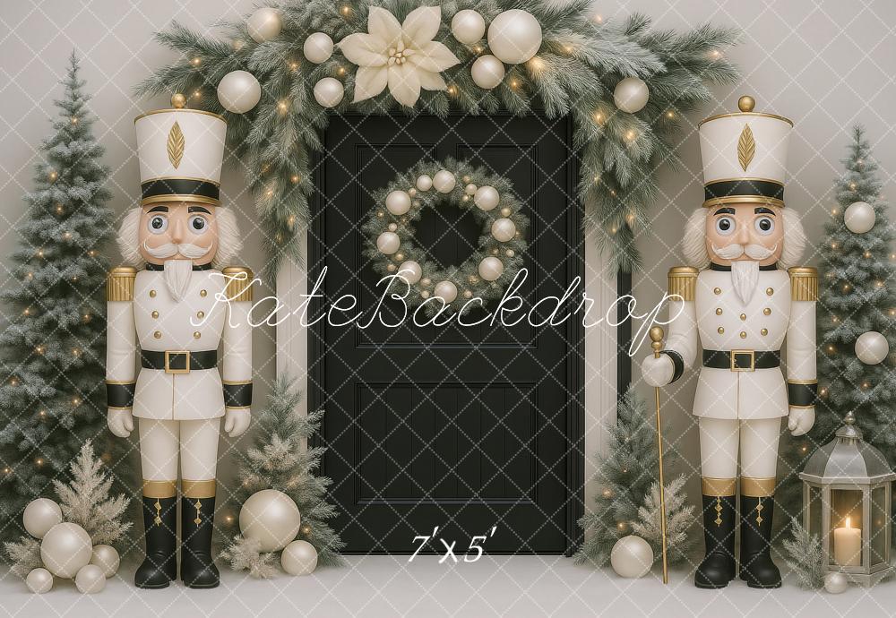 Kate Christmas Nutcracker Garland Black Door Trees Backdrop Designed by Ashley Paul