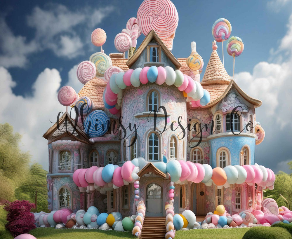 Kate Fantasy Cartoon Candy Castle Backdrop Designed By Nora Dishman