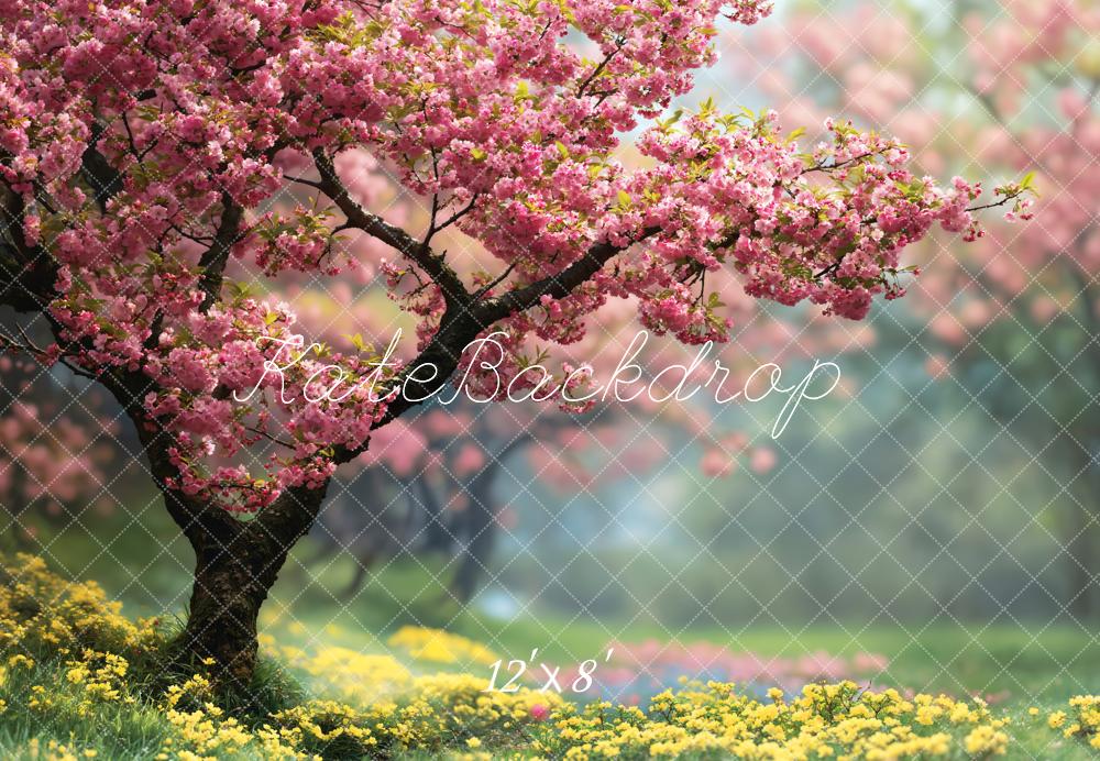 Kate Spring Cherry Blossom Tree Floral Backdrop Designed by Emetselch
