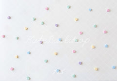 Kate Pastel Candy Hearts Pattern Floor Printed Backdrop Printed Backdrop Designed by Mini MakeBelieve