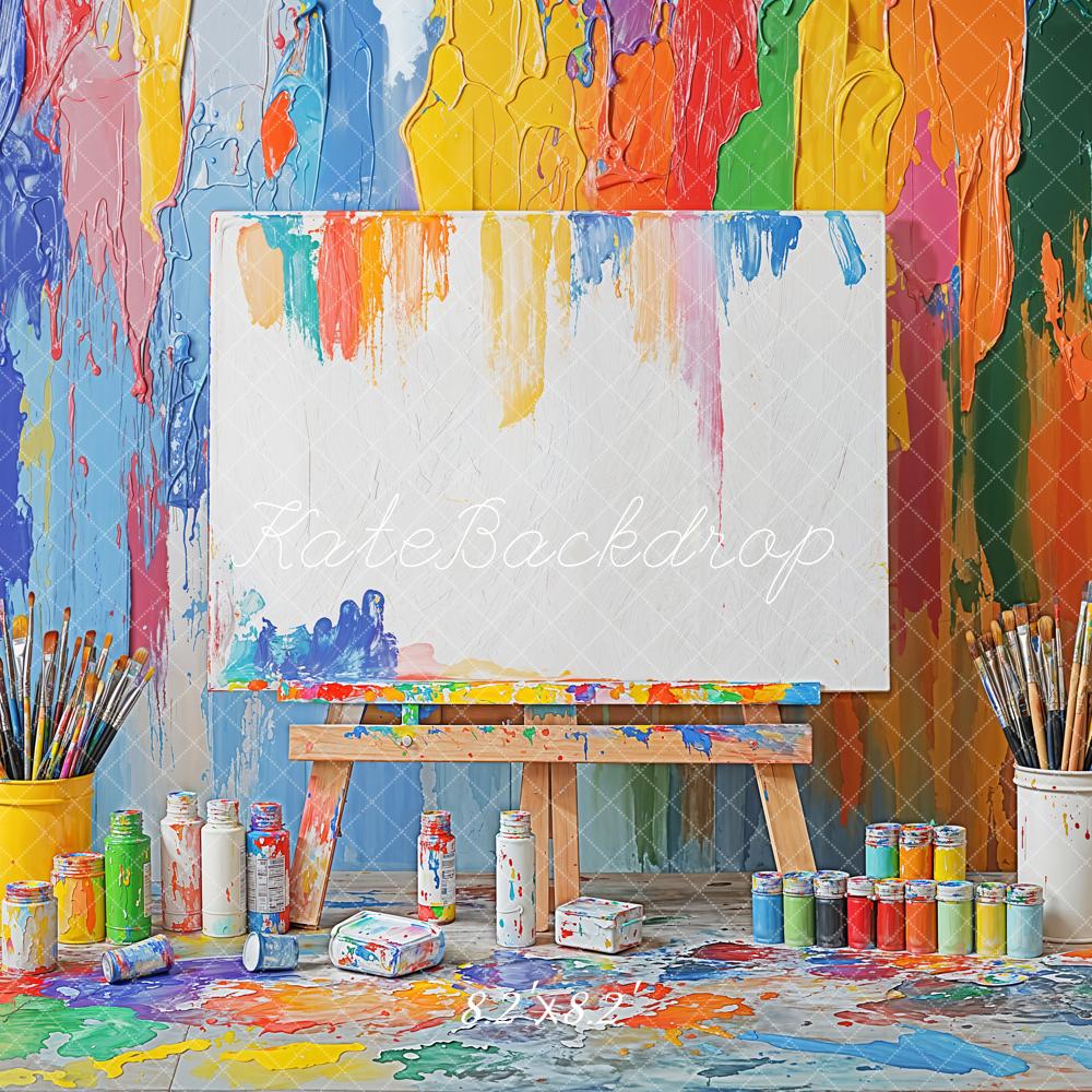 Kate Colorful Art Canvas Backdrop Designed by Emetselch