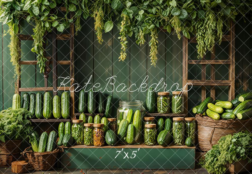 Kate Spring Greenery Vegetable Market Backdrop Designed by Emetselch