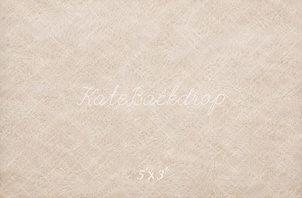 Kate Beige Furry Plush Floor Printed Backdrop Designed by Kate Image