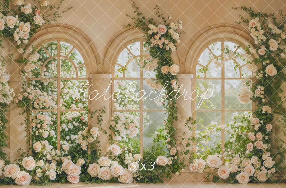 TEST Kate Spring Flower Arch Window Roses Backdrop Designed by Emetselch