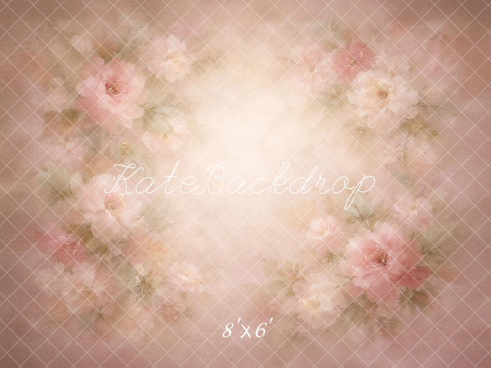 Kate Fine Art Abstract Texture Pink Flower Printed Backdrop Designed by Mandy Ringe Photography