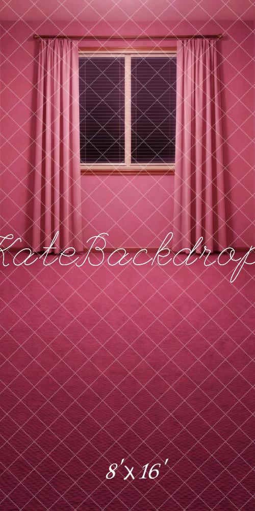 Kate Sweep Pink Room Window Curtains Printed Backdrop Designed by Vertigo Productions