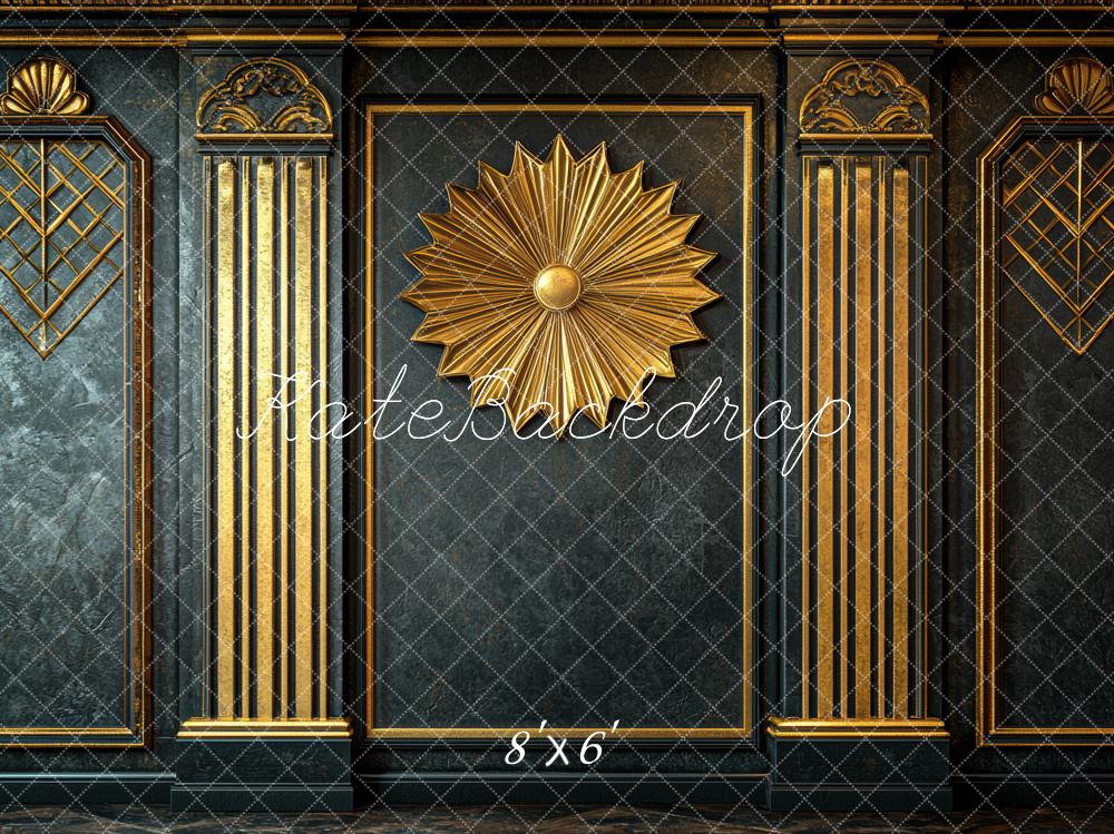 Fondo dorado de sol radiante Art Deco Diseñado por Mini MakeBelieve