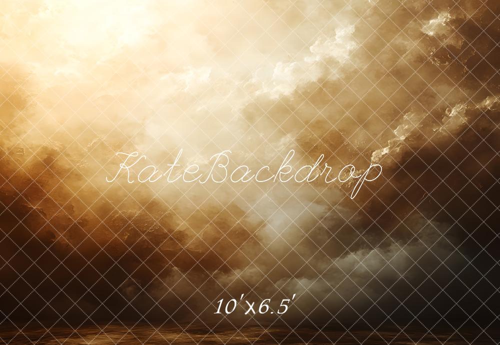 Kate Abstract Golden Cloudy Sky Backdrop Designed by Emetselch