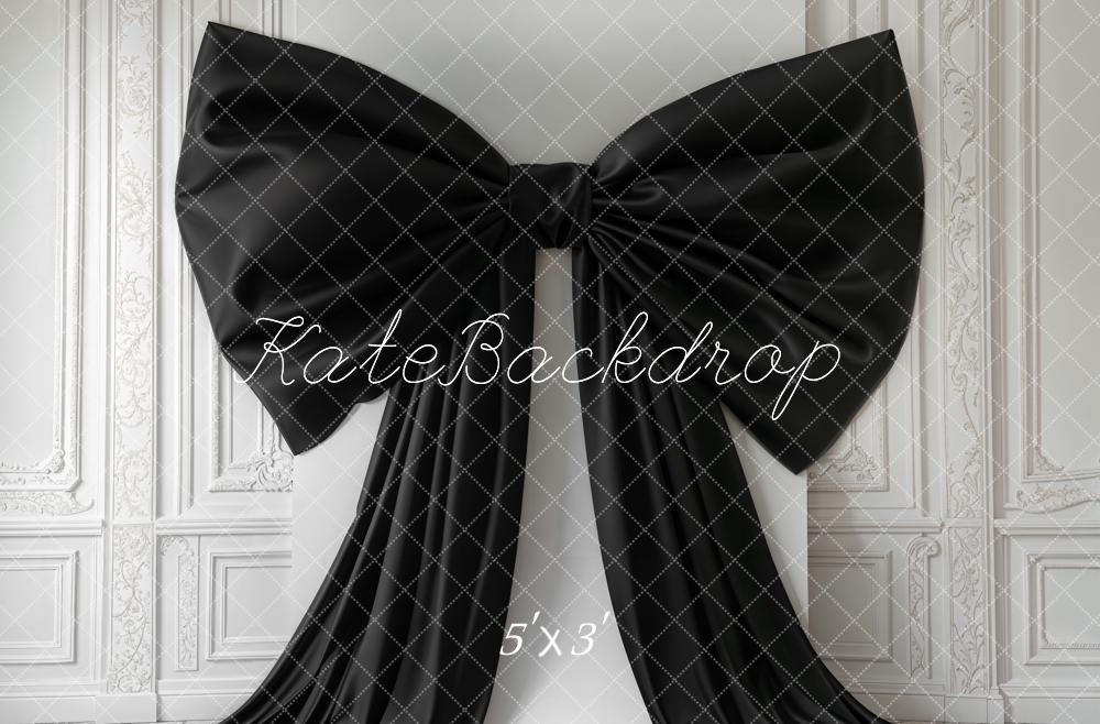 Kate Elegant Black Bow Retro Wall Backdrop Designed by Emetselch