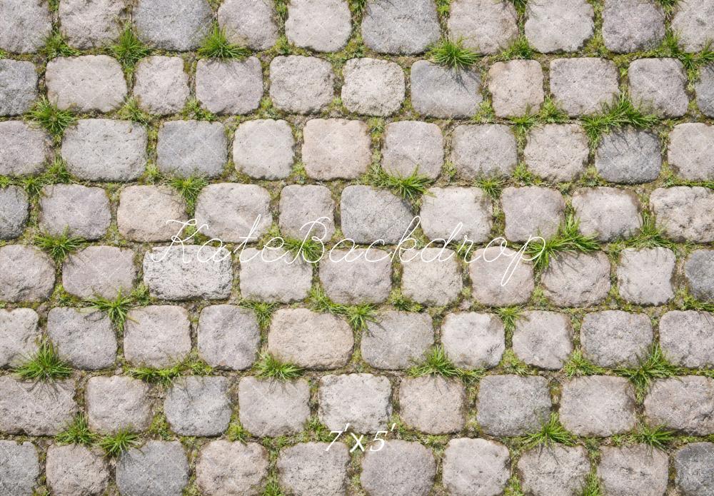 Kate Cobblestone Grass Floor Printed Backdrop Designed by Vertigo Productions