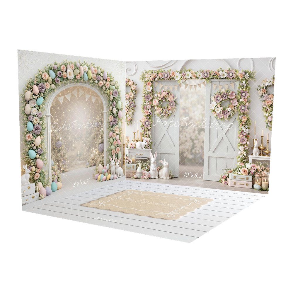 Kate Easter Bunny Flower Arch Pastel Decor Backdrop Room Set