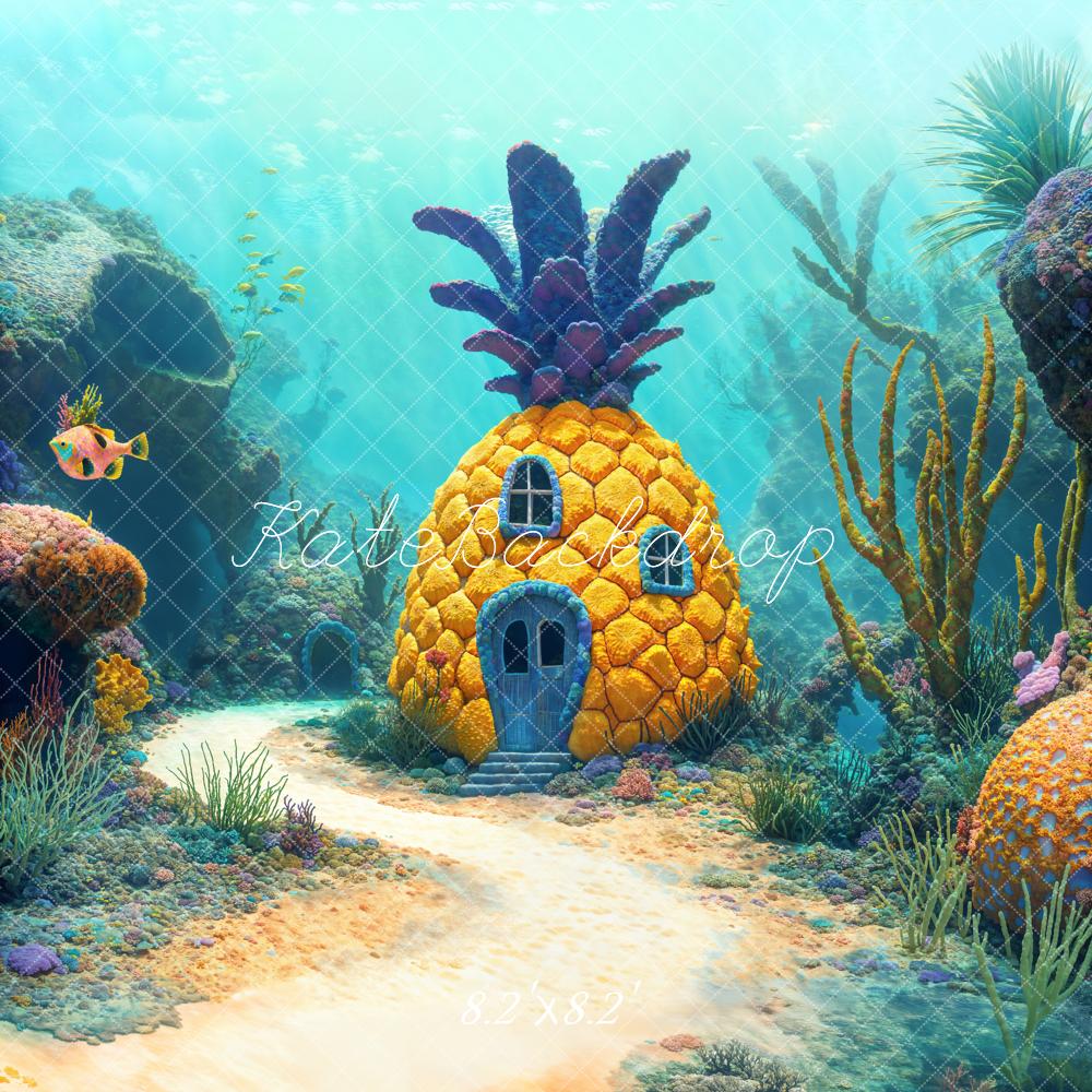 Kate Underwater Fantasy Pineapple House Path Backdrop Designed by Chain Photography