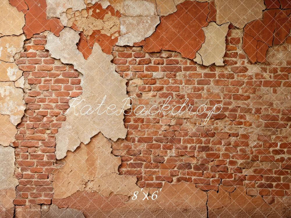 Kate Vintage Brick Wall Peeling Plaster Backdrop Designed by Mini MakeBelieve