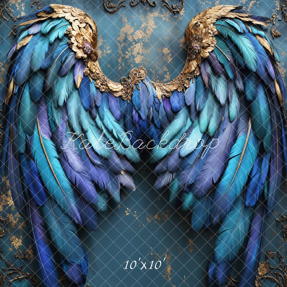 Kate Fantasy Angel Blue Wings Backdrop Designed by Emetselch