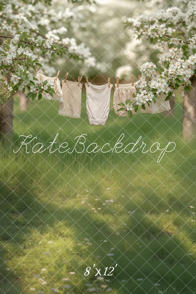 Kate Spring Blossom Orchard Clothesline Backdrop Designed by Chain Photography