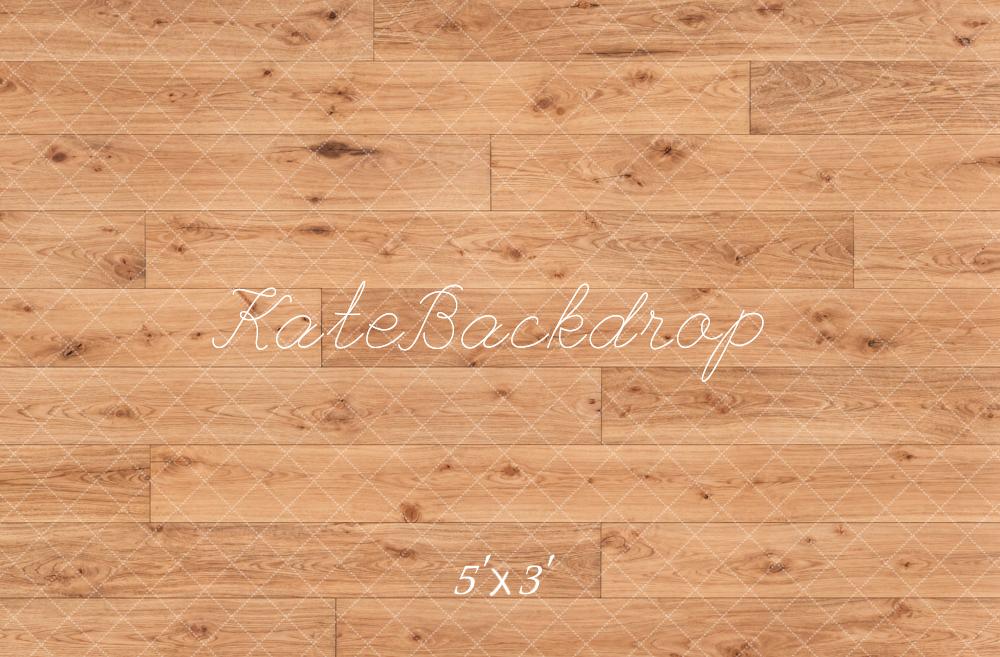 Kate Brown Wood Plank Geometric Floor Printed Backdrop Printed Backdrop Designed by Kate Image