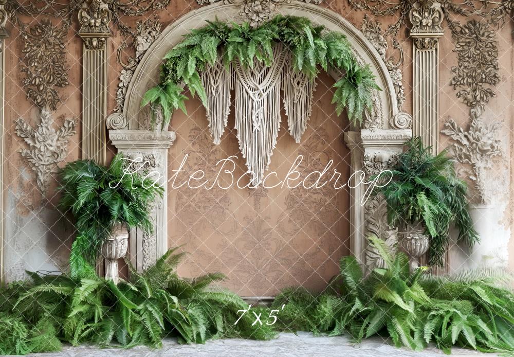 Fondo de Arcos de Helechos Tropicales Boho Diseñado por Mini MakeBelieve