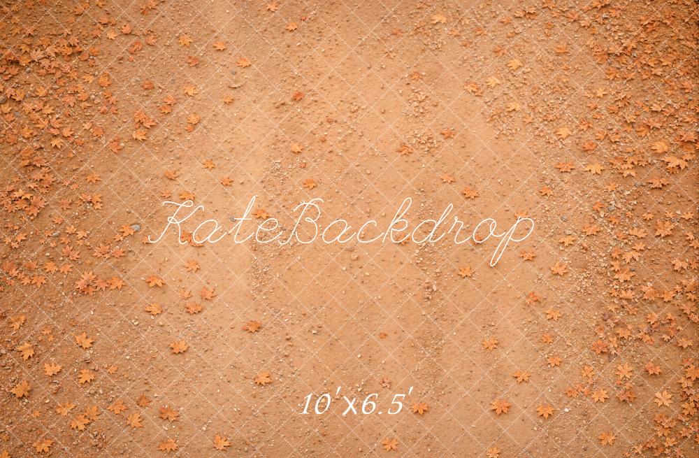 Kate Fall Maple Leaves Floor Printed Backdrop Designed by Emetselch