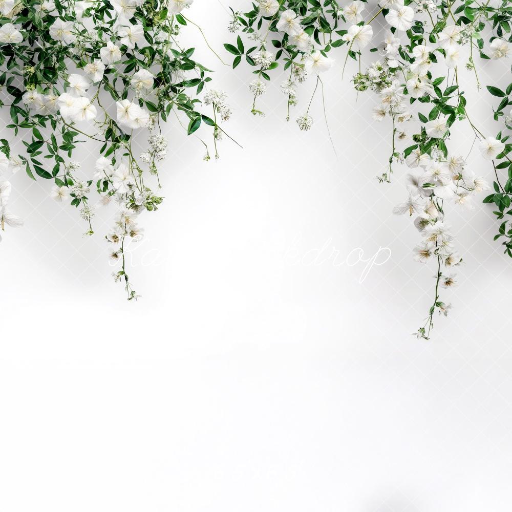 Floraal Groene Witte Foto Achtergrond Designed by Kerry Anderson