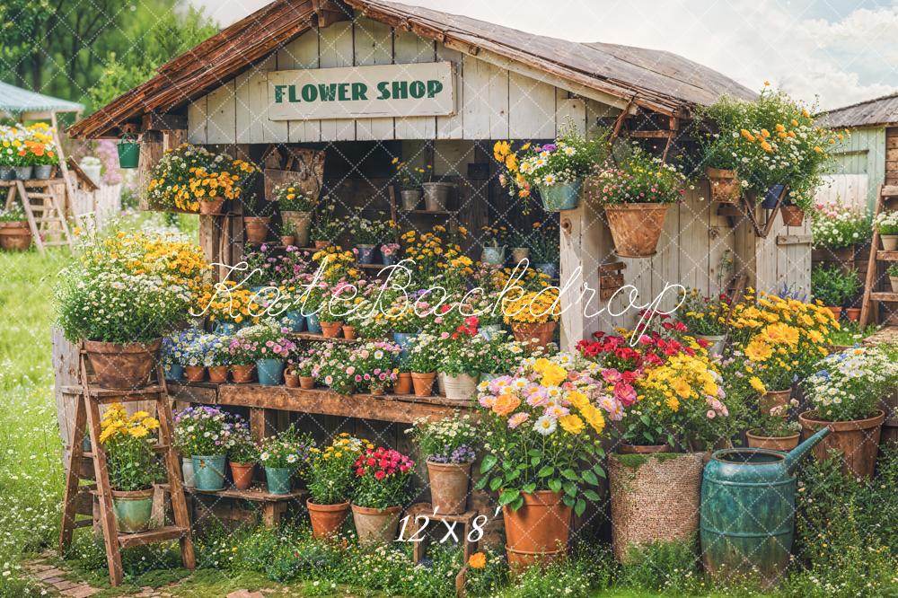 Fondo de tienda de flores rústica de primavera Designed by Emetselch