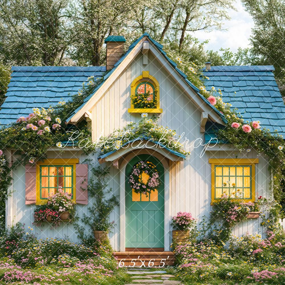 Spring Cottage Garden Floral Foto Achtergrond Designed by Emetselch