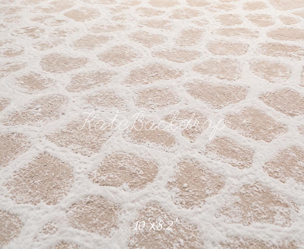 Kate Beige Snowy Cobblestone Floor Printed Backdrop Printed Backdrop Designed by Emetselch