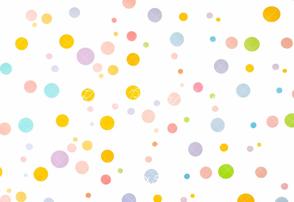 Kate Colorful Polka Dot Pattern Floor Backdrop Designed by Emetselch