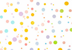 Kate Colorful Polka Dot Pattern Floor Printed Backdrop Designed by Emetselch