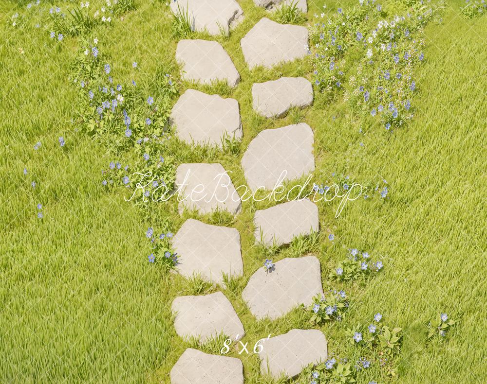 Kate Stone Pathway Green Grass Floor Backdrop Designed by Kate Image