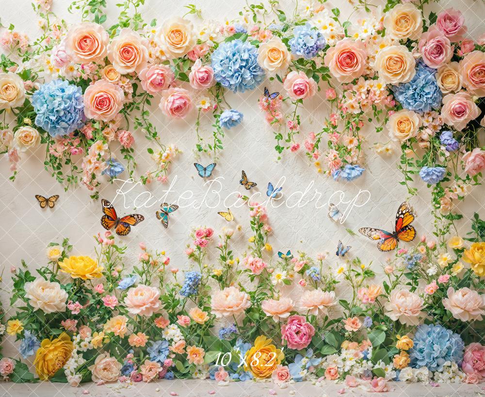 Sfondo per Parete con Farfalla Floreale Estiva Giardino Designed by Emetselch