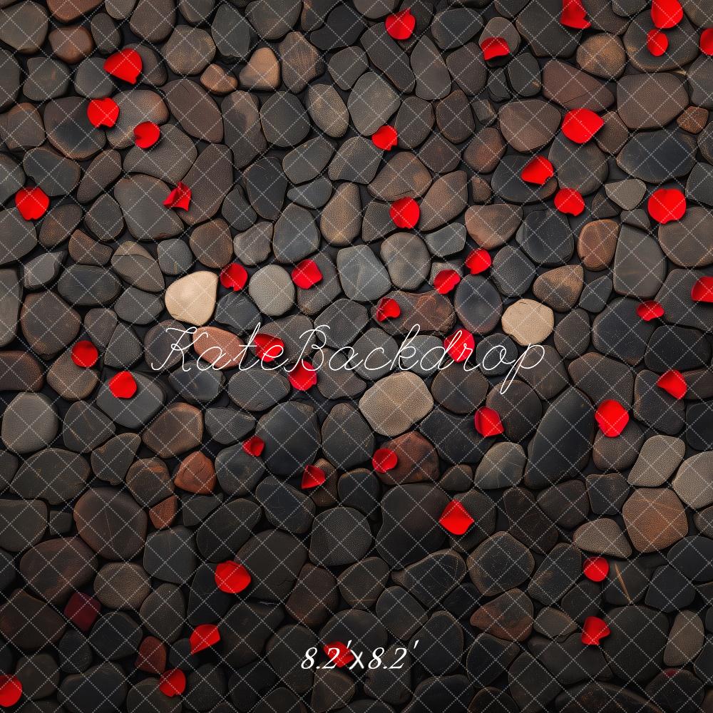 Kate Stone Red Floral Petals Floor Backdrop Designed by Patty Roberts