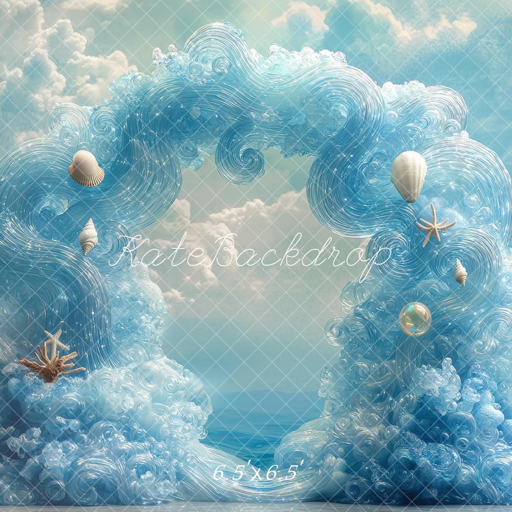 Kate Fantasy Mermaid Waves Arch Ocean Seashell Backdrop Designed by Mini MakeBelieve