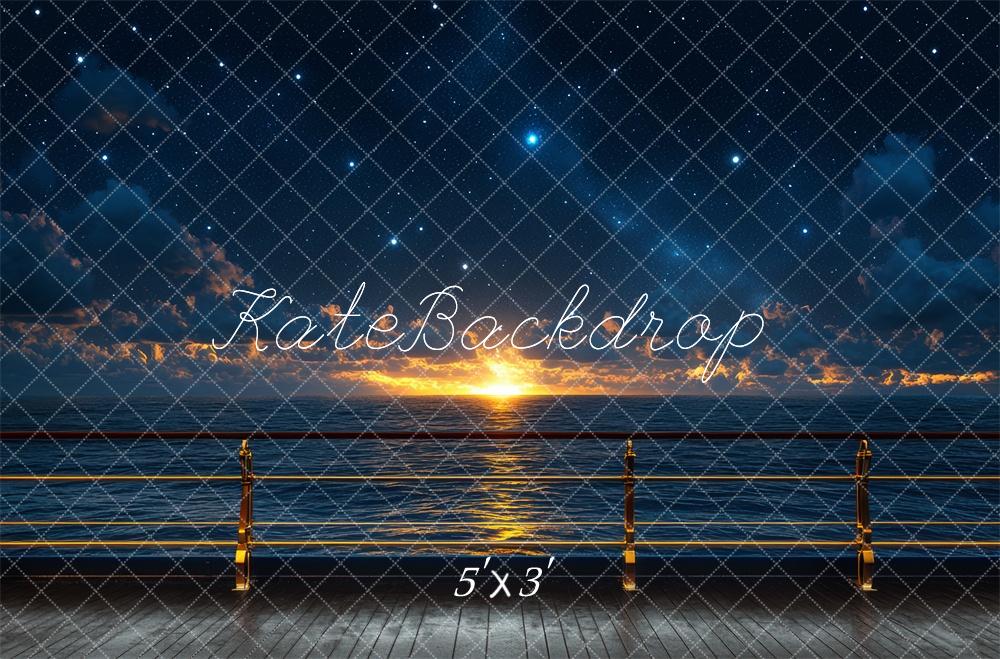 Kate Prom Luxury Ship Deck Sunset Backdrop Designed by Mini MakeBelieve