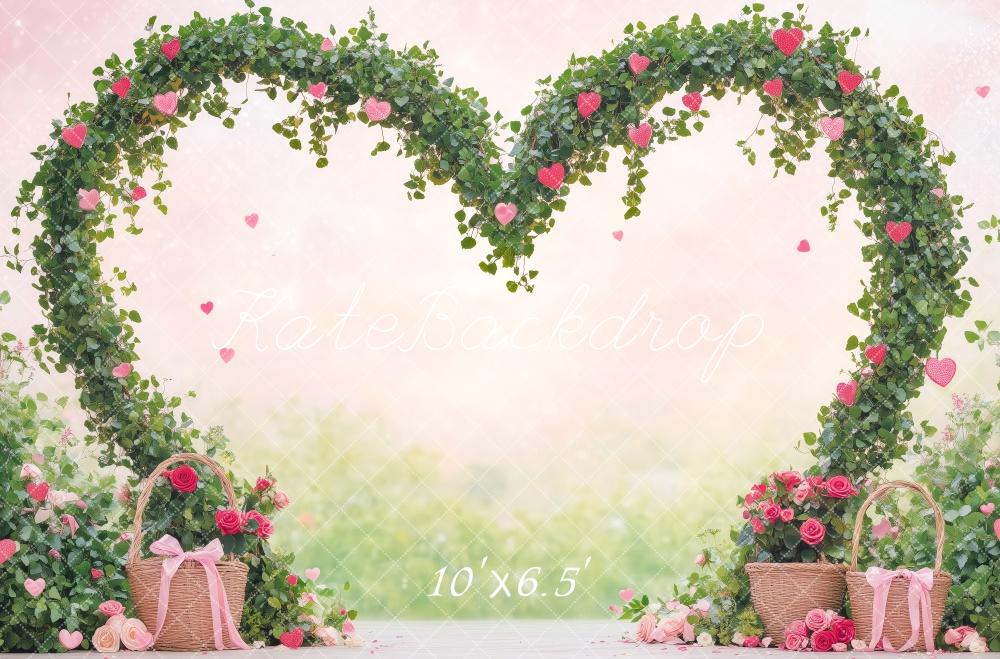 Kate Valentine Heart Shaped Floral Arch Backdrop Designed by Patty Roberts
