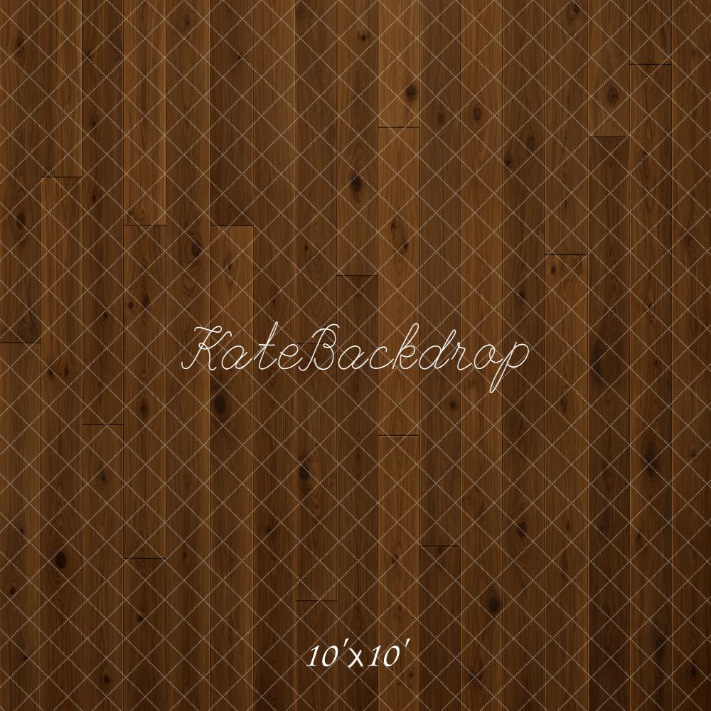 Kate Brown Wood Plank Printed Floor Backdrop Designed by Kate Image