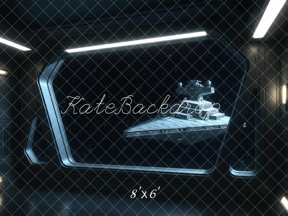 Kate Star Wars Spaceship Window Galaxy Backdrop Designed by Megan Leigh Photography
