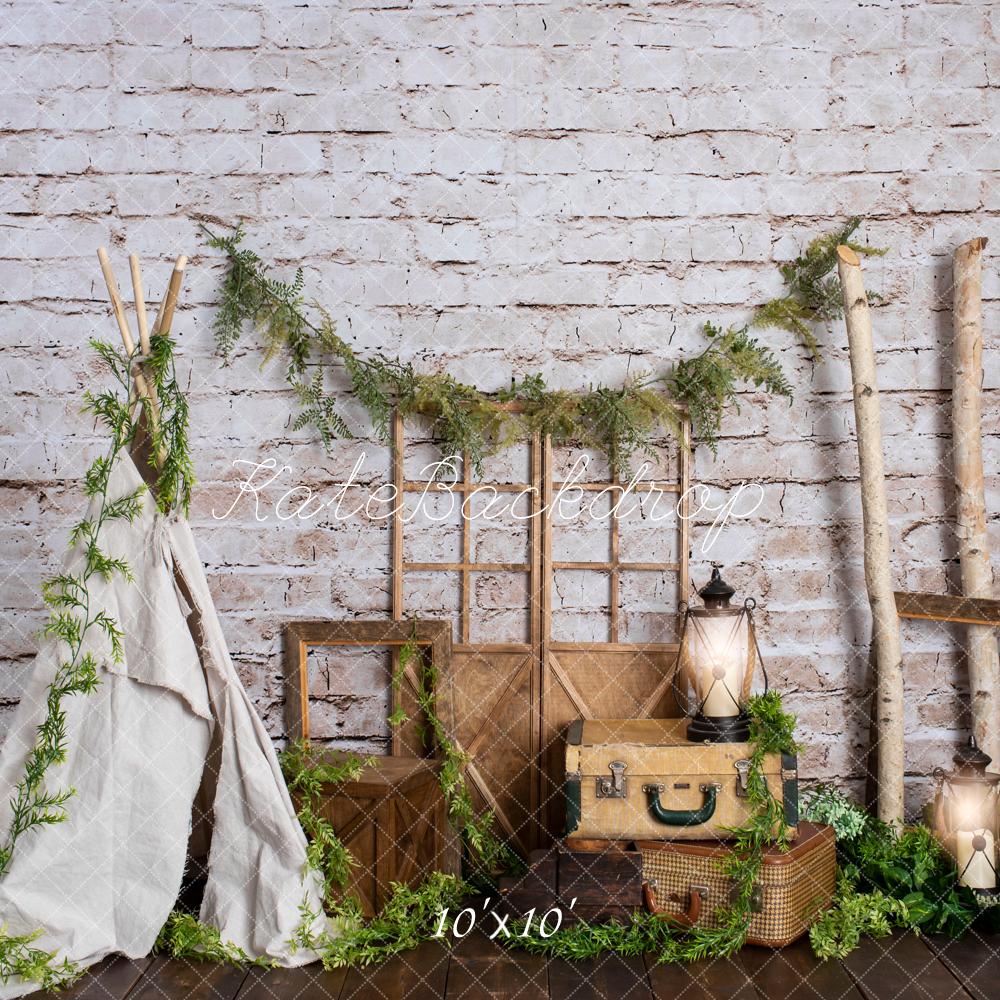 Cake Smash Aventura Campestre Rústica Fondo de Tienda Diseñado por Rose Abbas